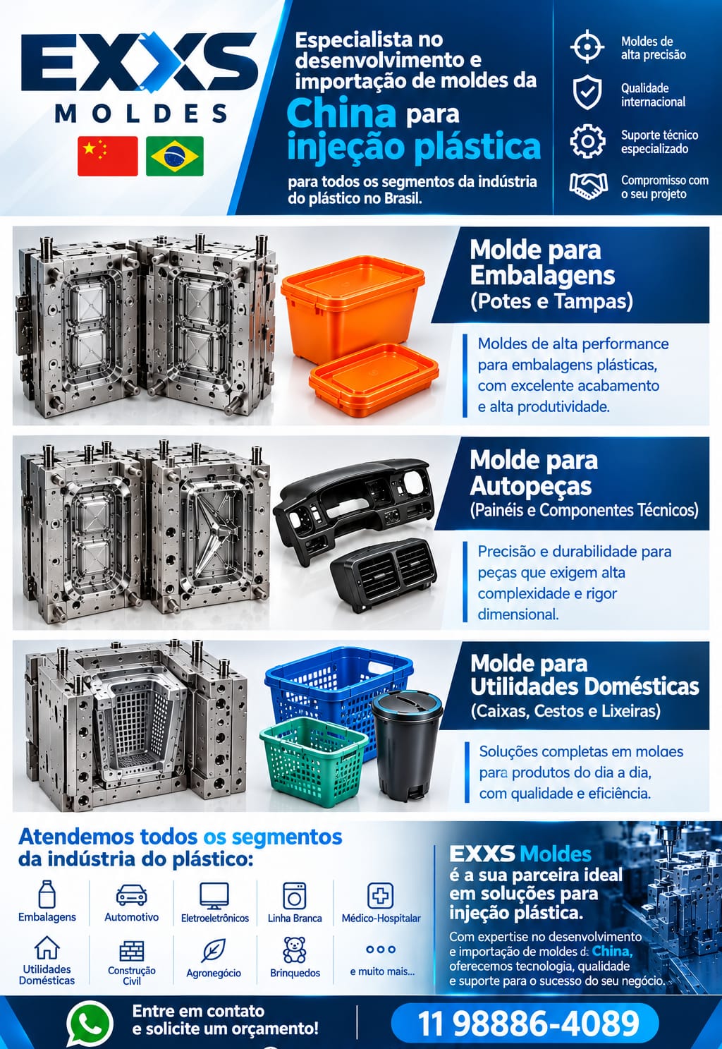 Moldes fabricados na China
